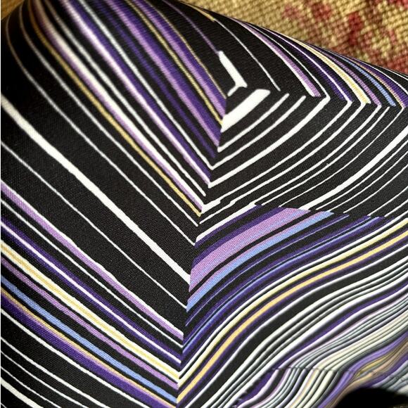 Longchamp Medium Tote Bag Purple Geometric Pattern - Picture 6 of 6